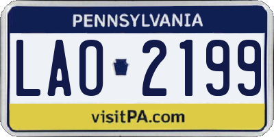 PA license plate LAO2199