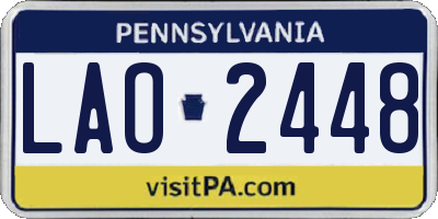 PA license plate LAO2448