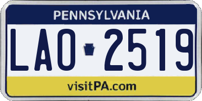 PA license plate LAO2519