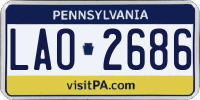 PA license plate LAO2686