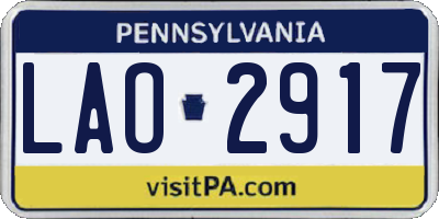 PA license plate LAO2917