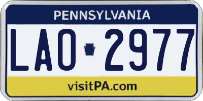 PA license plate LAO2977