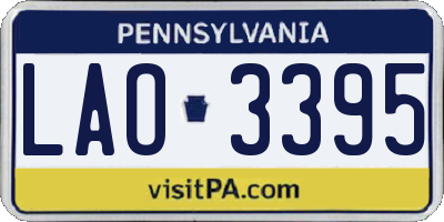 PA license plate LAO3395