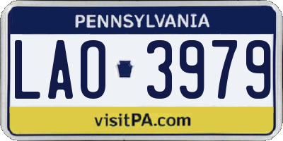PA license plate LAO3979