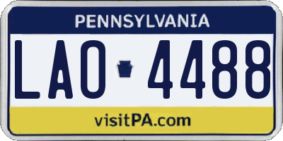 PA license plate LAO4488