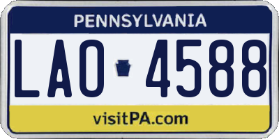 PA license plate LAO4588