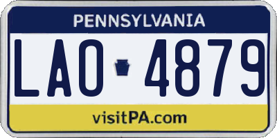 PA license plate LAO4879