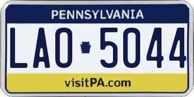 PA license plate LAO5044