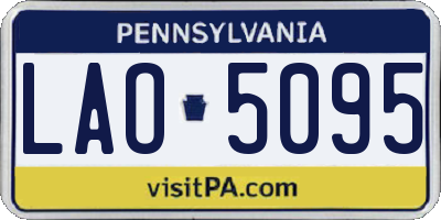 PA license plate LAO5095