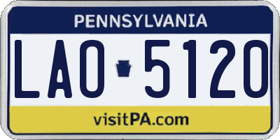 PA license plate LAO5120