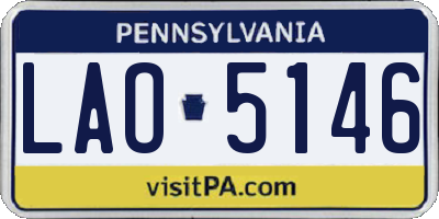 PA license plate LAO5146