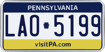 PA license plate LAO5199
