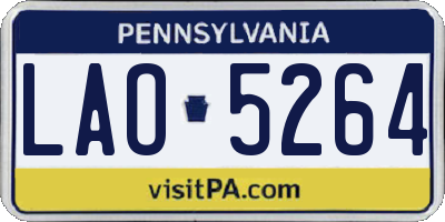 PA license plate LAO5264