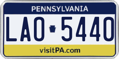 PA license plate LAO5440