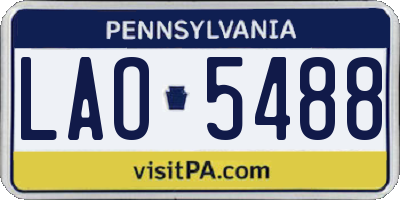 PA license plate LAO5488