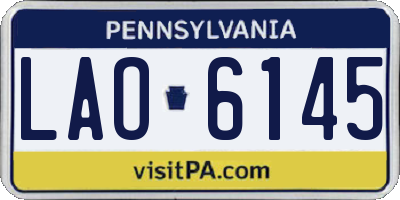 PA license plate LAO6145