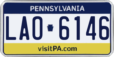PA license plate LAO6146