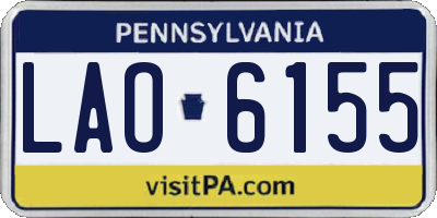 PA license plate LAO6155