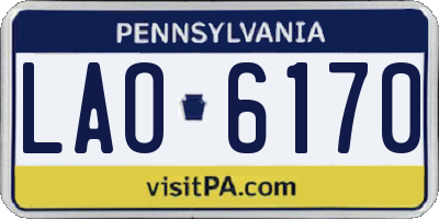 PA license plate LAO6170