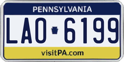 PA license plate LAO6199