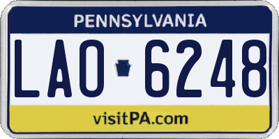 PA license plate LAO6248