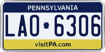 PA license plate LAO6306