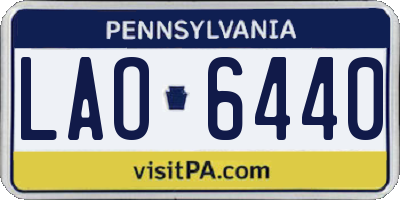 PA license plate LAO6440