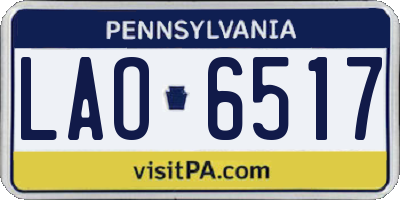 PA license plate LAO6517