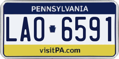 PA license plate LAO6591