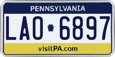 PA license plate LAO6897