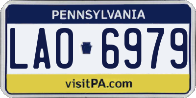 PA license plate LAO6979