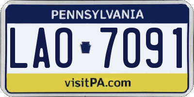 PA license plate LAO7091