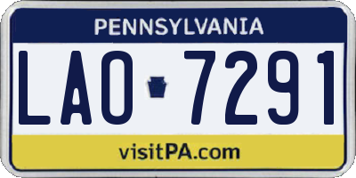 PA license plate LAO7291