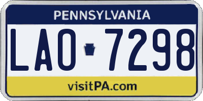 PA license plate LAO7298