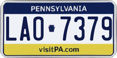 PA license plate LAO7379