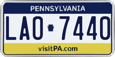 PA license plate LAO7440