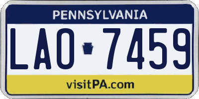 PA license plate LAO7459