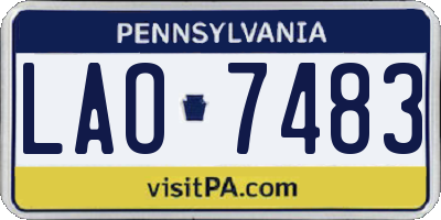 PA license plate LAO7483