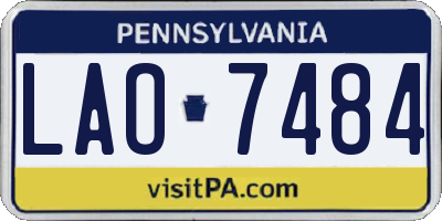 PA license plate LAO7484