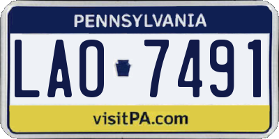 PA license plate LAO7491