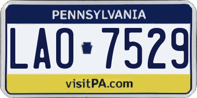 PA license plate LAO7529