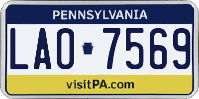 PA license plate LAO7569