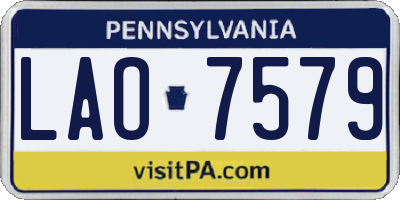 PA license plate LAO7579
