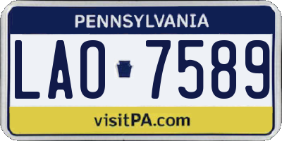 PA license plate LAO7589