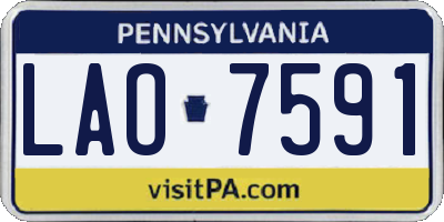 PA license plate LAO7591