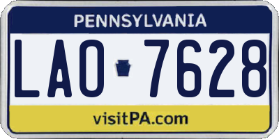 PA license plate LAO7628