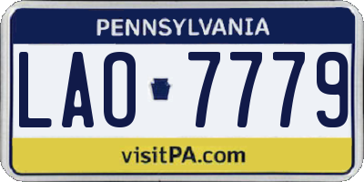 PA license plate LAO7779