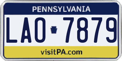 PA license plate LAO7879