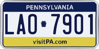 PA license plate LAO7901