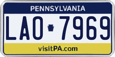 PA license plate LAO7969